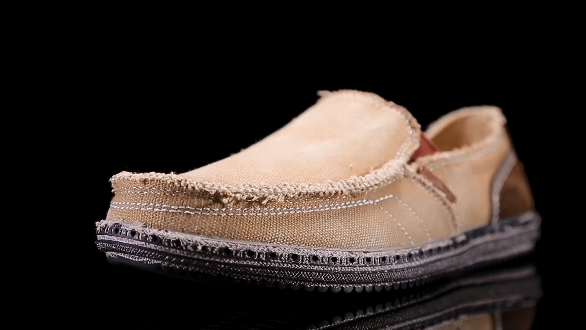 Atlantic Works×BEAMS Moccasin deckshoes Mens Denim Canvas Retro Laced Moccasin Boat Deck Shoes